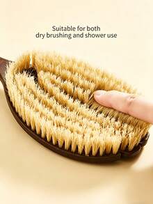 2pcs/Set, 1 Exfoliating Brush + 1 Hook, With Soft And Hard Bristles, Double-Sided Long Handle Bath Brush, Back Scrubbing Brush, Bath Or Dry Body Exfoliation, Soft Bristle Exfoliating Brush, Bristle Brush, Exfoliating Brush - Multicolor - View 8