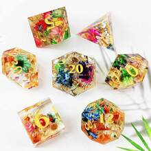 1个 - 大型树脂骰子模具，两种款式硅胶模具，包含D20和D12骰子，带盖三角形和六边形骰子模具，适用于DIY树脂骰子、珠宝、蜡烛、工艺品、桌面角色扮演游戏 - 乳白色/三角形 - 查看 3