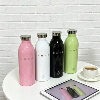 New High-Quality 500ML Large Capacity Water Bottle, Iced American Coffee Cup, Stainless Steel Tumbler, Latte Cup, Portable Water Bottle & Coffee Cup, Suitable As Gift For Lover Or Friend