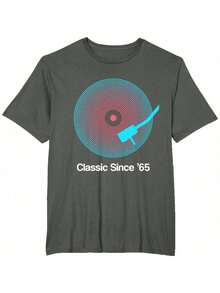 Classic Since '65 Vinyl - 60th Birthday Gift Idea T-Shirt - Black - View 6