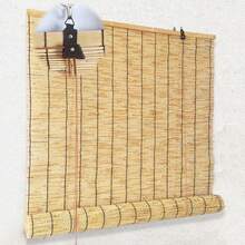 Cortina de caña para ventanas, parasol interior y exterior, persianas enrollables de bambú tejidas a mano, cortina de paja, persiana enrollable decorativa retro, persianas con mecanismo de elevación. - 1 - Ver 7