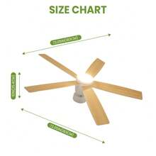 52-Inch Ceiling Fan With Dimmable LED Light And Remote Control, Quiet Reversible DC Motor, 3 Adjustable Color Temperatures For Bedroom, Living Room - 白色吊扇 – 吊桿式安裝 - 查看 2