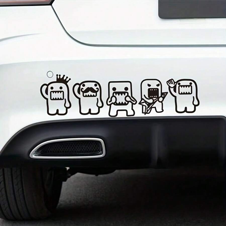 Funny Reflective Car Sticker Car Side Window Rear Windshield Decorative Waterproof Sticker Electric Motorcycle Notebook Sticker - 1 SET - View 1
