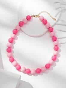 1 chiếc vòng cổ hạt cườm Dopamine màu kẹo đơn giản thời trang dành cho nữ, đa năng để đeo hàng ngày, mùa hè - nhiều màu - Xem 42