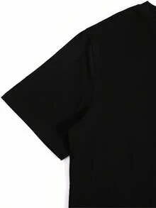 Camiseta Negra de Talla Grande para Mujer con Diseño de Cardenal Rojo y Rosa - Frase 'Siempre en Mi Mente, Para Siempre en Mi Corazón', Cuello Redondo Casual, Manga Corta, 100% Algodón, Lavable a Máquina, Ropa para Todas las Estaciones |     Top de Manga Corta |     Camiseta - Negro - Ver 4