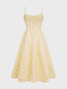 Women Midi Dresses - 淺黃色 - 查看 5