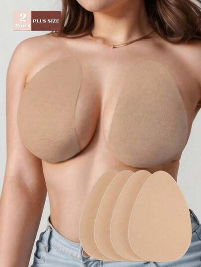 10/4 piezas Almohadillas de sujetador adhesivas invisibles, diseño sin tirantes, pezoneras autoadhesivas para realzar el escote, cintas de elevación personalizables, adecuadas para vestidos de escote pronunciado, tops sin espalda, camisas, almohadillas de sujetador transpirables sin costuras, sujetadores adhesivos para mujeres, accesorios de sujetador