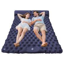 Outdoor Camping Inflatable Mattress Sleeping Pad With Pillow, Ultralight Air Mattress With Built-In Pump, Hiking Portable Folding Picnic Mat, Beach Mat, Nap Inflatable Pillow, Car Sleeping Inflatable Pillow, Christmas Sleepover Inflatable Pad - Multicolor - View 9