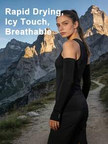 1 双男女通用防紫外线透气袖套，可伸缩夏季多功能配饰 - 多色 - 查看 8