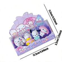 Bộ 4 cục tẩy 3D nổi Sanrio, thích hợp cho học sinh chuẩn bị năm học mới, dùng được cho cả nam và nữ. Những cục tẩy chất lượng cao này có thể xếp chồng lên nhau, không để lại vết bẩn và dễ dàng lau sạch. Thích hợp làm quà tặng và phần thưởng trong các dịp lễ (mẫu ngẫu nhiên). - Nhiều màu - Xem 5