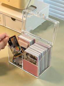 1 hộp đựng trong suốt, hộp đựng thẻ bí ẩn, hộp trưng bày trong suốt bằng acrylic có ngăn chia và nắp lật. - Trong sáng - Xem 7