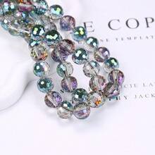 30 piezas de cuentas de cristal de 10 mm con 96 facetas brillantes y efecto AB - Cuentas de cristal brillantes adecuadas para manualidades DIY, joyería y accesorios de moda - Perfectas para joyería hecha a mano, diseño de moda y proyectos creativos - Púrpura fantasma - Ver 4