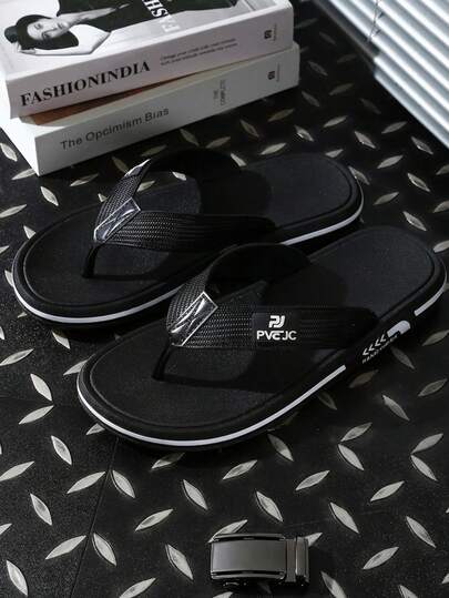 Sandalias de playa Antideslizantes,Chancletas comodas de playa de hombres,Zapatos casuales planos de alta calidad Pantuflas para el hogar para hombres,Verano 2026, antideslizantes, duraderas, antiolor,Disponible en 4 tonos: verde, combinación verde y caqui, negro y blanco