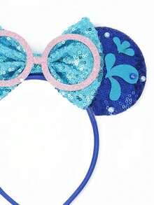 Băng đô tai hình nơ và kính hoạt hình Disney, băng đô tai chuột Minnie dễ thương, hoàn hảo cho bé gái và phụ nữ, thích hợp cho hóa trang, tiệc hóa trang, đi công viên giải trí, lễ kỷ niệm và các buổi tụ họp xã hội. Đây cũng là món quà lý tưởng cho sinh nhật, Giáng sinh, kỷ niệm và các dịp đặc biệt khác. (Phụ kiện tóc, dây buộc tóc, băng đô, băng đô nữ) - Màu xanh lam - Xem 4