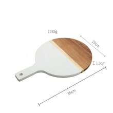 Bộ 2 trong 1 cao cấp gồm thớt và đá cẩm thạch, khay đựng thức ăn có tay cầm, đĩa ăn nhẹ tròn, thớt cắt bánh mì và đế lót ly trà. - Nhiều màu - Xem 10