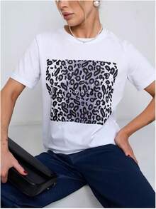 directa transfronteriza del fabricante: Camiseta holgada de manga corta, 200G, de algodón puro estampado, con cuello redondo, disponible para  al por mayor. - Negro - Ver 1