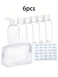 6er Set Reisegröße Beauty Produkt Spender Flaschen, tragbare Kunststoff Lotion Flaschen, auslaufsichere Quetschflaschen, Klappverschluss Design, geeignet für Beauty Produkte, Shampoo und Lotion, Badezimmer Lotion Nachfüllflaschen, Kosmetik Verpackungsflaschen - Verschiedenfarbig - Übersicht 7
