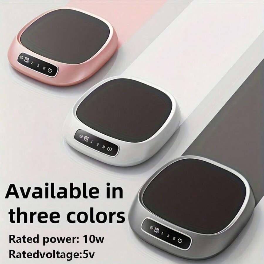 SOKANY Smart Constant-Temperature Coaster With USB Power, Intelligent Timer, 3 Temperature Settings, Fast Heating, Glass-Ceramic Plate, Auto Shut-Off Protection, Compact And Portable. Perfect For Warming Milk, Coffee, Or Warm Water At Home/Office/Travel - Multicolor - View 1