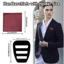 Pocket Squares For Men Handkerchief With Pocket Square Holder Men Pocket Square For Jackets And Shirts, Enhancing Your Artistic Appeal - Multicolor - View 2