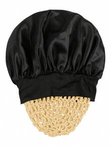 Women's Anti-Slip Satin Sleep Cap, Loose Elastic Band Sleep Cap Suitable For Natural Hair, Breathable Wide-Brim Satin Sleep Cap, Anti-Slip Night Sleep Hair Care Comfortable Satin Sleep Cap, Loose Elastic Band Non-Slip Hair Care Cap - Multicolor - View 16