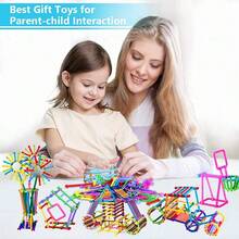 100/200/400pcs Magic Wand Building Blocks Set - Children DIY Construction Blocks, Educational Building Toys, Inspire Imagination, Engineering Kit, Multi-Color & Shape, Birthday/Holiday Gift, Party Favors, Educational Building Blocks - Multicolor - View 8