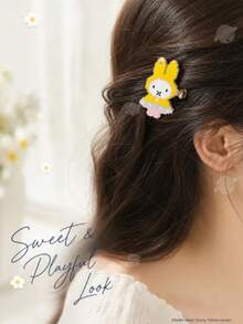 Kẹp tóc acrylic hình áo mưa hoạt hình MIFFY mới năm 2026, kiểu pixel, thiết kế hình chú thỏ dễ thương, có 6 màu (xanh dương, vàng, trắng) với họa tiết mưa, thiết kế nghệ thuật pixel thẩm mỹ với kẹp cá sấu, nhẹ và thoải mái để sử dụng hàng ngày, đi học, đi làm, dự tiệc. - Nhiều màu - Xem 5