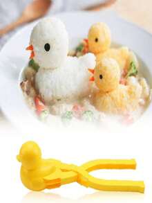 2pcs Sushi Rice Ball Mold, Creative Animal Shaped Mold, Duck Shaped Sushi Spoon Mold, 3D Rice Ball Shaping Mold, Suitable For Making Rice Balls, Sushi, Fried Meatballs And More - Multicolor - View 12