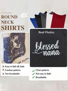Camiseta para mujer con lindo gato asomándose - Top de manga corta con estampado de gato naranja, imprescindible para amantes de las mascotas.Top de cuello redondo para primavera, verano y otoño.Adecuada para uso diario, desplazamientos y ocasiones informales.Tejido elástico, lavable a máquina. - Negro - Ver 5