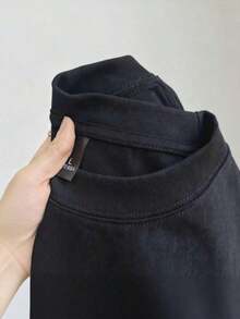 1 camiseta de mujer, tela suave y transpirable, estampado azul de concientización sobre el autismo, uso diario casual, jersey suave, lavable a máquina, talla estándar, 180g, 100% algodón, los diseños están impresos. Unisexo. - Negro - Ver 3