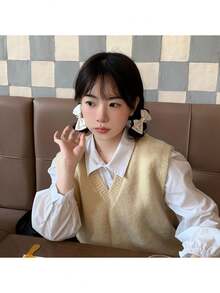 2个粉色心形蝴蝶结发夹，婚礼/音乐节蝴蝶结发饰，侧刘海/双马尾发夹 - 粉色 - 查看 6