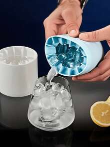 1pc Silicone Portable  Tray, 3D Cylinder Ice Maker, Easy Release Multi-Cavity Silicone  Mold Tray With Simple Bucket Structure, Suitable For Home, Bar, Club And Outdoor Summer Beverage Preparation, Fit For Cocktails And Fruit Matching, Kitchen Utensil, Kitchen Accessory - Nhiều màu - Xem 11