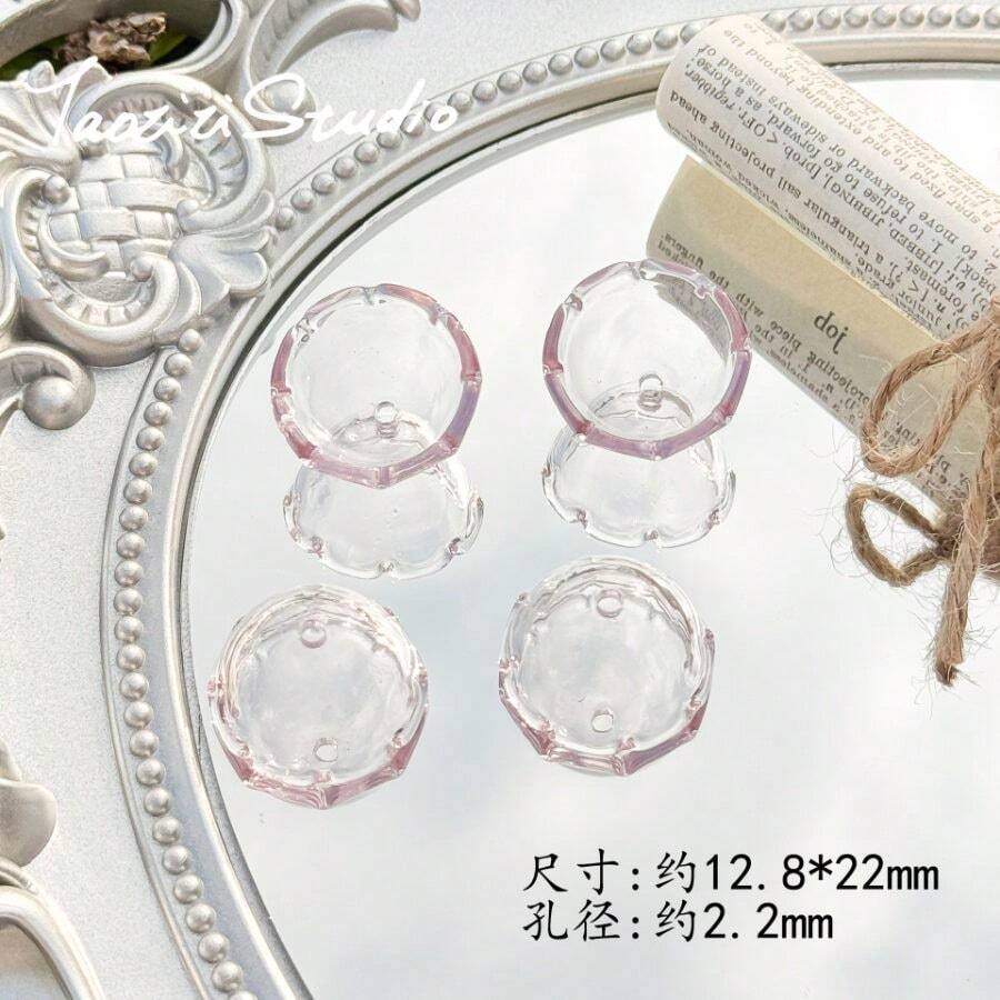 Dreamy Transparent Jellyfish Wind Chime Pendant Loose Beads Beads As Accessories Keychain Bag Hanging Pendant Jewelry - 5 chiếc chuông gió nhỏ màu tím - Xem 1