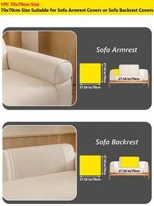 1pc Solid Color Minimalist Chenille Sofa Cushion, Anti-Slip Wear-Resistant, Pet Stain-Resistant, Suitable For 1-4 Seater Sofa Protection, All-Season Use, Suitable For Living Room Bedroom Study Decoration, Machine Washable - Multiple Styles - View 41