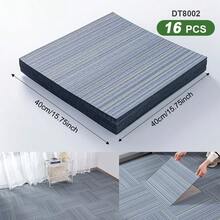 20pcs Peel And Stick Carpet Tiles - 30x30cm, Non-Slip Polyester Floor Puzzle, Suitable For Office, Bedroom And Home Decor - Easy Installation, Durable, Machine Washable - Multicolor - View 2