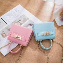 Mini Jelly Top Handle Crossbody Bag, Women's Cute Candy Color Lock Design Chain Shoulder Purse For Party & Daily Use - Orange - View 6