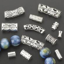 25g/Pack, About 25pcs Random Mixed Hollow Tube Spacer Beads, Curved Tube Beads, Decorative Beads, Connector Beads, Suitable For DIY Jewelry Making, Necklace, Bracelet, Keychain, Pendant, Accessories - Random Mix (about 25pcs, 25g Each) - View 2