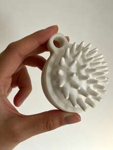 1 pieza Cepillo de masaje para el cuero cabelludo, cerdas suaves de silicona, para el cuidado del cuero cabelludo, limpieza del cuero cabelludo en la ducha, exfoliación, eliminación de caspa, masaje de cabeza, uso en seco/húmedo, con mango, agarre fácil, cepillo de champú de masaje de doble color, cepillo/peine para el cabello - Multicolor - Ver 5