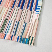 Women's Casual Loose Color Block Striped Sleeveless Slip Dress, Summer Vacation Elegant - Multicolor - Ver 9