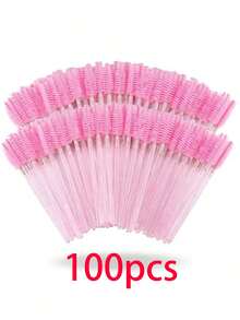 50/100pcs Disposable Eyelash Brushes, Suitable For Eyelash Extension, Eyebrow And Makeup, Crystal Color, 7 Colors Available (Multi-Color) - Multicolor - View 12