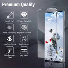 XINHONGYU 1pc Galaxy S26 Screen Protector, Made Of Tempered Glass Material, Easy Installation, 6.2 Inch Screen, Privacy Protection, Self-Alignment/Dust-Free, Bubble-Free, 100% Ultrasonic Fingerprint Recognition, Easy To Install, Full Coverage, Also Suitable For Galaxy S26, S25, S24, S23, S22, S21 Plus Ultra. - Clear - View 5