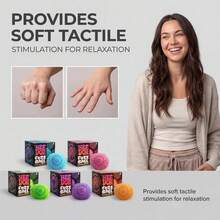NEED0H Fuzz Ball Squeeze Toy Soft Fluffy Flower Power Portable Stress Relief Relieves Anxiety Fidget Toy For Office Home Gift - 彩色 - 查看 5