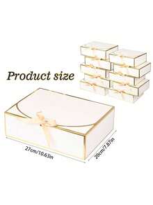 12pcs White Gift Box With Ribbon Bridesmaid Proposal Gift Box, Suitable For Wedding Season, Bridesmaid Proposal Box ,Graduation Season, Bachelor's Parties, Themed Parties, Birthdays, Mother's Day, And Gift Box Decorations For Friends - Packaging Box - View 9