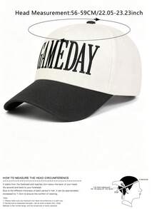 1顶女士“GAMEDAY”刺绣可调节棒球帽，卡车帽，男女通用遮阳帽，适合户外活动，时尚配饰，节日礼物，春夏日常佩戴、旅行、海滩的理想之选 - 棒球帽 - 查看 8