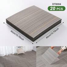 20pcs Peel And Stick Carpet Tiles - 30x30cm, Non-Slip Polyester Floor Puzzle, Suitable For Office, Bedroom And Home Decor - Easy Installation, Durable, Machine Washable - Multicolor - View 19