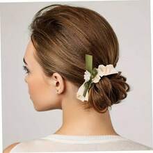 8 chiếc dây buộc tóc họa tiết hoa linh lan xanh lá cây, kiểu dáng thanh lịch, độ co giãn cao, phù hợp cho mọi mùa. - màu xanh lá - Xem 5