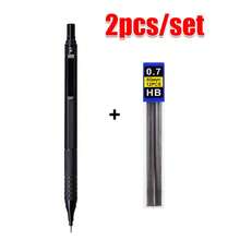 Bộ 2 bút chì cơ khí chất lượng cao, sáng tạo, cỡ ngòi 0.3/0.5/0.7/0.9/2.0mm, ngòi HB khó gãy, rất thích hợp cho phác thảo, vẽ tranh, dụng cụ vẽ, văn phòng phẩm (1 bút + 1 hộp ngòi chì) - Nhiều màu - Xem 15