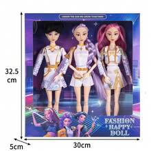 1个K-POP玩偶，Rumii Miraa和Zoey乙烯基人偶玩具，可收藏的K-POP偶像可动人偶，可爱角色玩偶，粉丝趣味之选，K-Pop周边礼品 - 多色 - 查看 4