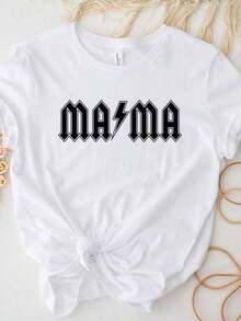 Camiseta Thunder Mama: Camiseta Rocker Bella Canvas - Blanco - Ver 7