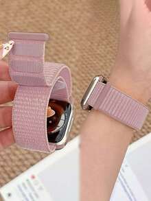 Huastonband 適用於 女款錶帶 38/40/41/S10/11-42mm、42/44/45/46/49mm，1 條棕粉色尼龍錶帶，適合 Ultra 3/2/1 S 女款 - 玫瑰粉 - 查看 4