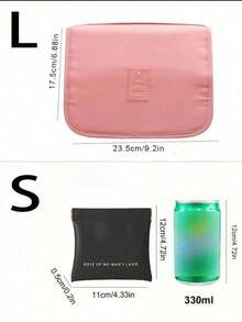 1 Multifunctional Travel Cosmetic Bag, Large Capacity Cosmetic Bag, Double-Layer Waterproof Storage Bag, PU Leather Cosmetic Bag, Portable Toiletry Bag, Travel Essential, Travel Accessories, Cruise Essential, Bathroom Storage Essential - Pink - View 9